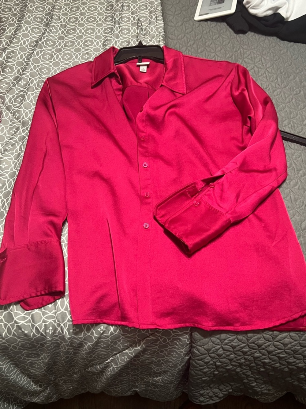 a new day Women's Fuchsia Button-Down Shirt